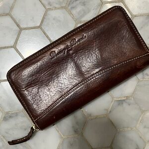 Dooney & Bourke Genuine Florentine Vacchetta Leather Wallet Brown